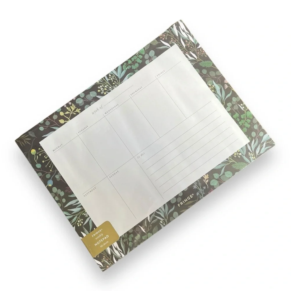Fringe Studio Undated Weekly Desk Planner in Retired Eucalyptus Botanical Print